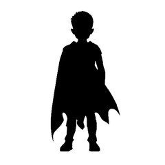 Kid Hero Silhouette Vector Illustration Transparent Background