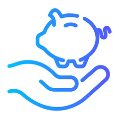 piggy bank Line Gradient Icon