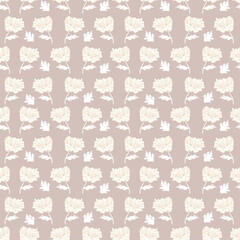 Earthy Pastel Floral Seamless Patterns