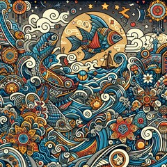 Batik & Songket Art With Nature Themed