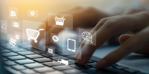 Business person integrates omni-channel strategies, enhancing online shopping and marketing reach. Discover the power of omni-channel marketing in creating cohesive brand experiences. EIDE