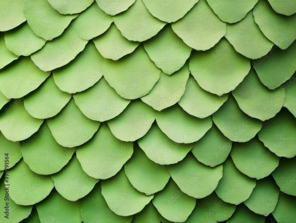 Poster vibrant aerial view of symmetrical neon green dresses creating geometric patterns