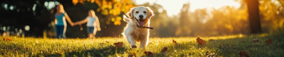 Golden Retriever Running.
