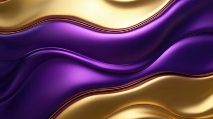 Abstract purple and gold waves design. Elegant background concept for banner and wallpaper.