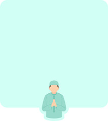 Islamic Square Background Text Box Frame