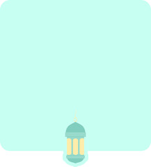 Islamic Square Background Text Box Frame