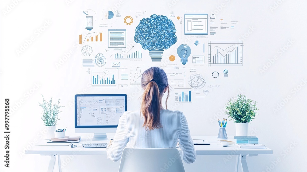 Poster a graphic designer using ai to automate repetitive design tasks, speeding up the creative process, a