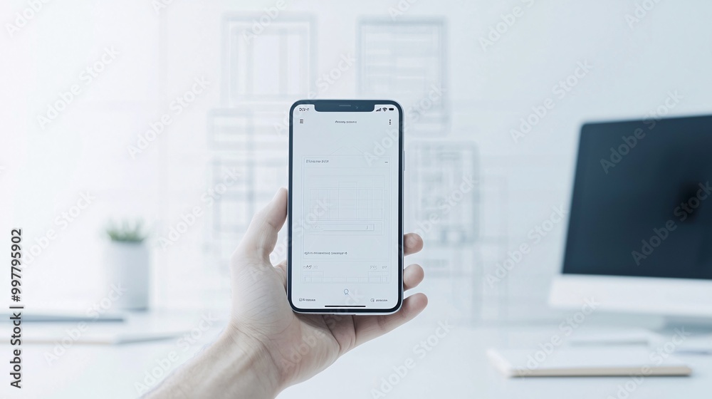 Poster ai generating smart layouts and user interfaces for a mobile app project, optimizing for usability, 