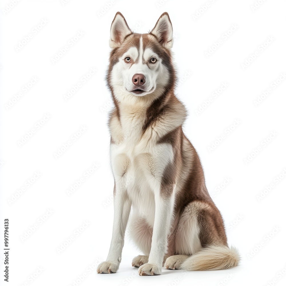 Canvas Prints siberian husky portrait.