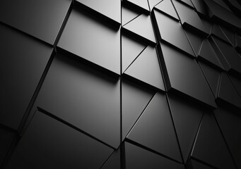 Black Geometric Wall.