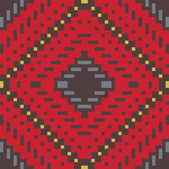 Pakistan Abstract Geometric Pattern With Stripes Linesfolk Embroidery, Aztec Geometric Ornament Print. Design for Carpet, Wallpaper, Clothing, Wrapping, Fabric