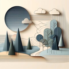 minimalist landscape art