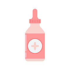 antiseptic product in a pipette bottle Icon Illustration