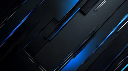 Obraz premium Abstract Geometric Background with Blue and Black