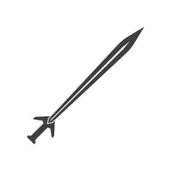 sword symbol logo vector icon illustration