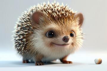 A cute little hedgehog with a big smile on its face