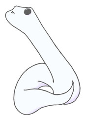 Snake looking up to the left