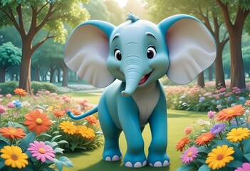 elephant with a flower
