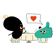 Declaration of love on a date