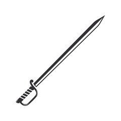 sword symbol logo vector icon illustration