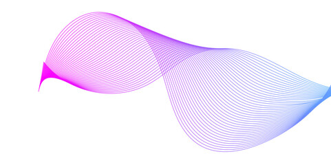 Abstract background with waves for banner. Web banner size. Vector background with lines. Element for design isolated on white. Blue. Water, ocean. Winter, Christmas