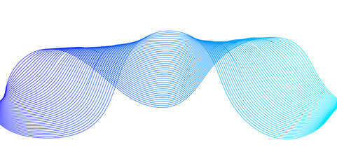 Abstract background with waves for banner. Web banner size. Vector background with lines. Element for design isolated on white. Blue. Water, ocean. Winter, Christmas