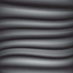 Abstract black background. Smooth black wave plastic. Dark luxury texture.