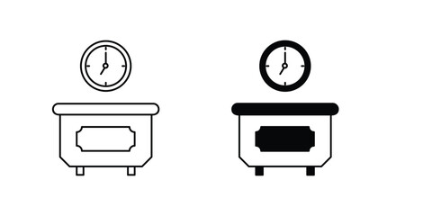 working hours set icon with white background vector stock illustration