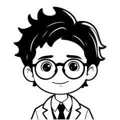 doodle style business illustration doctor 