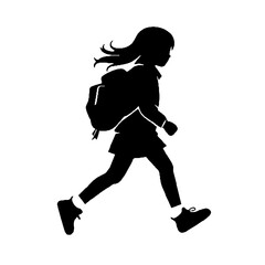 Student Silhouette with Backpack – Minimalist Learning Design