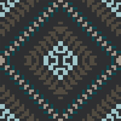 Crochet Traditional Japanese Patternfolk Embroidery, Aztec Geometric Ornament Print. Design for Carpet, Wallpaper, Clothing, Wrapping, Fabric