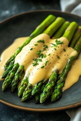 Grilled Asparagus with Hollandaise Sauce.