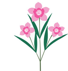 Floral design vector in illustration premium icon
