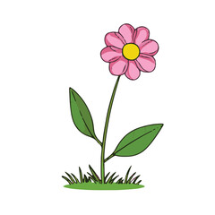 Sunflower element vector illustration concept design template 
