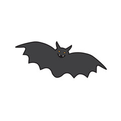 Halloween bat icon. Vector.