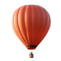 floated red Hot-air balloon isolate on transparency background PNG