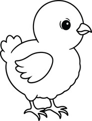 Baby chick vector silhouette illustration 3