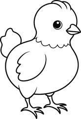 Baby chick vector silhouette illustration