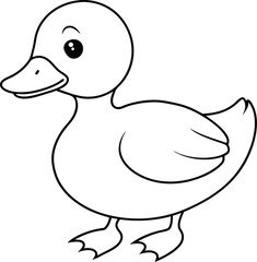 Baby Duck silhouette vector illustration 2