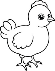 Baby chicken silhouette vector illustration 6