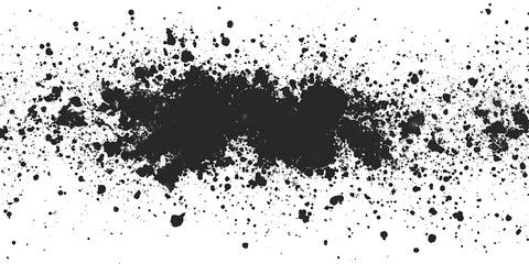 Obraz premium Black paint splatter on a white background.