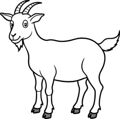 Billy goat silhouette vector illustration 2