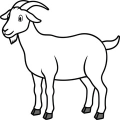  Boer goat silhouette vector illustration 2