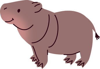 Cute Baby Pygmy Hippopotamus