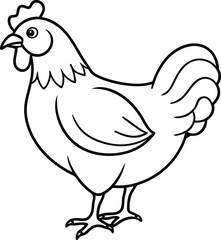 Chicken silhouette vector illustration 4