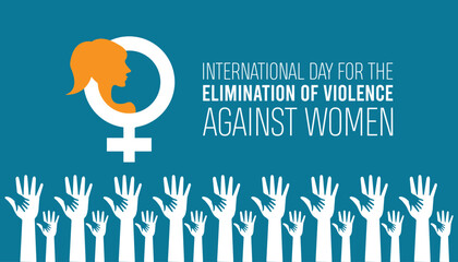 Obraz premium International Day for the Elimination of Violence Against Women is observed every year on November. Medical Healthcare Awareness concept. background, placard, banner template Vector 