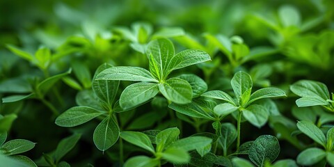 close up of fresh basil