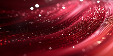 Obraz premium Abstract red wave with sparkling elements.