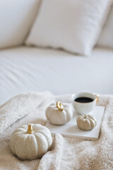 White Interior Decoration Halloween. Home Ideas
