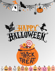 Playful Happy Halloween Background - Ideal for Celebrations